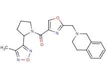2-[(4-{[2-(4-methyl-1,2,5-oxadiazol-3-yl)-1-pyrrolidinyl]carbonyl}-1,3-oxazol-2-yl)methyl]-1,2,3,4-tetrahydroisoquinoline