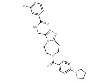 3-fluoro-N-({7-[4-(1-pyrrolidinyl)benzoyl]-6,7,8,9-tetrahydro-5H-[1,2,4]triazolo[4,3-d][1,4]diazepin-3-yl}methyl)benzamide