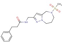 N-{[5-(methylsulfonyl)-5,6,7,8-tetrahydro-4H-pyrazolo[1,5-a][1,4]diazepin-2-yl]methyl}-3-phenylpropanamide