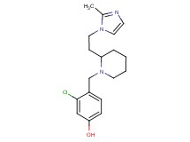 3-chloro-4-({2-[2-(2-methyl-1H-imidazol-1-yl)ethyl]-1-piperidinyl}methyl)phenol