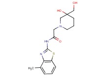 2-[3-hydroxy-3-(hydroxymethyl)-1-piperidinyl]-N-(4-methyl-1,3-benzothiazol-2-yl)acetamide