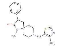 1-methyl-8-[(4-methyl-1,3-thiazol-5-yl)methyl]-3-phenyl-1,8-diazaspiro[4.5]decan-2-one