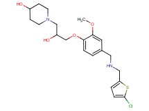 1-{3-[4-({[(5-chloro-2-thienyl)methyl]amino}methyl)-2-methoxyphenoxy]-2-hydroxypropyl}-4-piperidinol