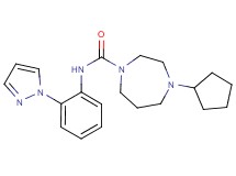 4-cyclopentyl-N-[2-(1H-pyrazol-1-yl)phenyl]-1,4-diazepane-1-carboxamide