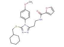 N-{2-[5-[(cyclohexylmethyl)thio]-4-(4-methoxyphenyl)-4H-1,2,4-triazol-3-yl]ethyl}-2-furamide