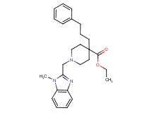 ethyl 1-[(1-methyl-1H-benzimidazol-2-yl)methyl]-4-(3-phenylpropyl)-4-piperidinecarboxylate