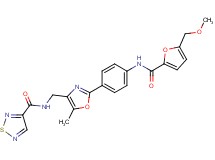 N-{[2-(4-{[5-(methoxymethyl)-2-furoyl]amino}phenyl)-5-methyl-1,3-oxazol-4-yl]methyl}-1,2,5-thiadiazole-3-carboxamide