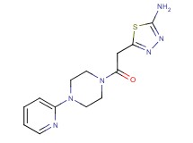 5-{2-oxo-2-[4-(2-pyridinyl)-1-piperazinyl]ethyl}-1,3,4-thiadiazol-2-amine trifluoroacetate
