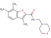 3,6,7-trimethyl-N-(tetrahydro-2H-pyran-4-ylmethyl)-1-benzofuran-2-carboxamide