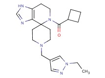 5-(cyclobutylcarbonyl)-1'-[(1-ethyl-1H-pyrazol-4-yl)methyl]-1,5,6,7-tetrahydrospiro[imidazo[4,5-c]pyridine-4,4'-piperidine]