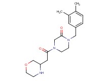 1-(3,4-dimethylbenzyl)-4-(3-morpholinylacetyl)-2-piperazinone