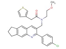 N-{[2-(4-chlorophenyl)-7,8-dihydro-6H-cyclopenta[g]quinolin-3-yl]methyl}-N-(2-methoxyethyl)-2-(3-thienyl)acetamide