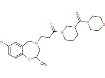 7-chloro-2-methyl-4-{3-[3-(4-morpholinylcarbonyl)-1-piperidinyl]-3-oxopropyl}-2,3,4,5-tetrahydro-1,4-benzoxazepine
