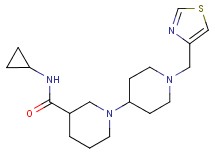 N-cyclopropyl-1'-(1,3-thiazol-4-ylmethyl)-1,4'-bipiperidine-3-carboxamide