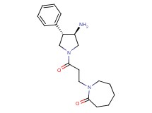 1-{3-[(3R*,4S*)-3-amino-4-phenyl-1-pyrrolidinyl]-3-oxopropyl}-2-azepanone