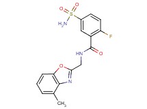 5-(aminosulfonyl)-2-fluoro-N-[(4-methyl-1,3-benzoxazol-2-yl)methyl]benzamide