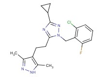 1-(2-chloro-6-fluorobenzyl)-3-cyclopropyl-5-[2-(3,5-dimethyl-1H-pyrazol-4-yl)ethyl]-1H-1,2,4-triazole