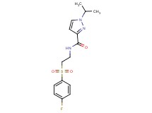N-{2-[(4-fluorophenyl)sulfonyl]ethyl}-1-isopropyl-1H-pyrazole-3-carboxamide