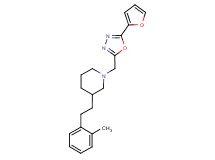 1-{[5-(2-furyl)-1,3,4-oxadiazol-2-yl]methyl}-3-[2-(2-methylphenyl)ethyl]piperidine