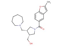 {(3R*,4R*)-4-(azepan-1-ylmethyl)-1-[(2-methyl-1-benzofuran-5-yl)carbonyl]pyrrolidin-3-yl}methanol