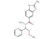N-(2-methoxy-1-pyridin-2-ylethyl)-N,2-dimethyl-1H-benzimidazole-5-carboxamide