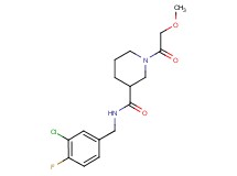N-(3-chloro-4-fluorobenzyl)-1-(methoxyacetyl)-3-piperidinecarboxamide