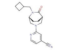 2-[(1S*,5R*)-6-(cyclobutylmethyl)-7-oxo-3,6-diazabicyclo[3.2.2]non-3-yl]isonicotinonitrile