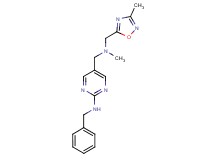 N-benzyl-5-({methyl[(3-methyl-1,2,4-oxadiazol-5-yl)methyl]amino}methyl)pyrimidin-2-amine