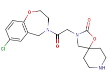 3-[2-(7-chloro-2,3-dihydro-1,4-benzoxazepin-4(5H)-yl)-2-oxoethyl]-1-oxa-3,8-diazaspiro[4.5]decan-2-one hydrochloride