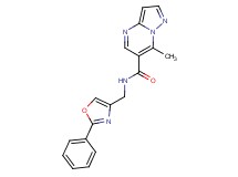7-methyl-N-[(2-phenyl-1,3-oxazol-4-yl)methyl]pyrazolo[1,5-a]pyrimidine-6-carboxamide