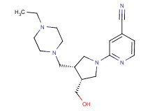 2-[(3R*,4R*)-3-[(4-ethylpiperazin-1-yl)methyl]-4-(hydroxymethyl)pyrrolidin-1-yl]isonicotinonitrile