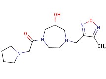 1-[(4-methyl-1,2,5-oxadiazol-3-yl)methyl]-4-(pyrrolidin-1-ylacetyl)-1,4-diazepan-6-ol