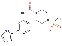 N-[3-(1H-imidazol-5-yl)phenyl]-4-(methylsulfonyl)piperazine-1-carboxamide
