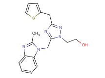 2-[5-[(2-methyl-1H-benzimidazol-1-yl)methyl]-3-(2-thienylmethyl)-1H-1,2,4-triazol-1-yl]ethanol