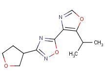 5-(5-isopropyl-1,3-oxazol-4-yl)-3-(tetrahydrofuran-3-yl)-1,2,4-oxadiazole