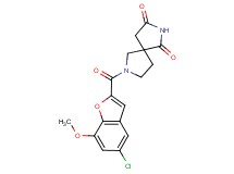 7-[(5-chloro-7-methoxy-1-benzofuran-2-yl)carbonyl]-2,7-diazaspiro[4.4]nonane-1,3-dione