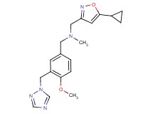 1-(5-cyclopropylisoxazol-3-yl)-N-[4-methoxy-3-(1H-1,2,4-triazol-1-ylmethyl)benzyl]-N-methylmethanamine