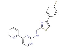N-{[4-(4-fluorophenyl)-1,3-thiazol-2-yl]methyl}-4-(2-pyridinyl)-2-pyrimidinamine