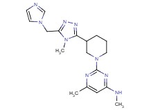 2-{3-[5-(1H-imidazol-1-ylmethyl)-4-methyl-4H-1,2,4-triazol-3-yl]piperidin-1-yl}-N,6-dimethylpyrimidin-4-amine