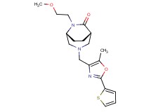 (1S*,5R*)-6-(2-methoxyethyl)-3-{[5-methyl-2-(2-thienyl)-1,3-oxazol-4-yl]methyl}-3,6-diazabicyclo[3.2.2]nonan-7-one