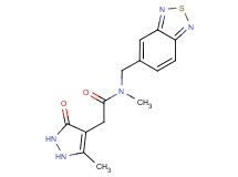 N-(2,1,3-benzothiadiazol-5-ylmethyl)-N-methyl-2-(5-methyl-3-oxo-2,3-dihydro-1H-pyrazol-4-yl)acetamide