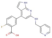 2-fluoro-5-{6-[(pyridin-3-ylmethyl)amino]-1H-pyrrolo[2,3-b]pyridin-4-yl}benzoic acid