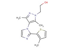 2-{3,5-dimethyl-4-[2-(3-methyl-2-thienyl)-1H-imidazol-1-yl]-1H-pyrazol-1-yl}ethanol