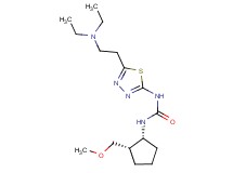 N-{5-[2-(diethylamino)ethyl]-1,3,4-thiadiazol-2-yl}-N'-[cis-2-(methoxymethyl)cyclopentyl]urea
