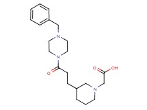 {3-[3-(4-benzylpiperazin-1-yl)-3-oxopropyl]piperidin-1-yl}acetic acid