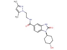 N-[2-(3,5-dimethyl-1H-pyrazol-1-yl)ethyl]-1-(trans-4-hydroxycyclohexyl)-2-oxo-2,3-dihydro-1H-benzimidazole-5-carboxamide