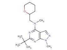 6-tert-butyl-N,1-dimethyl-N-(tetrahydro-2H-pyran-2-ylmethyl)-1H-pyrazolo[3,4-d]pyrimidin-4-amine