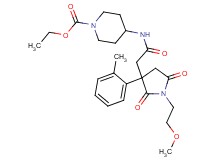 ethyl 4-({[1-(2-methoxyethyl)-3-(2-methylphenyl)-2,5-dioxo-3-pyrrolidinyl]acetyl}amino)-1-piperidinecarboxylate