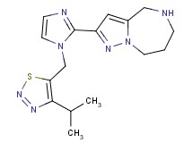 2-{1-[(4-isopropyl-1,2,3-thiadiazol-5-yl)methyl]-1H-imidazol-2-yl}-5,6,7,8-tetrahydro-4H-pyrazolo[1,5-a][1,4]diazepine hydrochloride