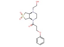 2-[(4aR*,7aS*)-6,6-dioxido-4-(3-phenoxypropanoyl)hexahydrothieno[3,4-b]pyrazin-1(2H)-yl]ethanol